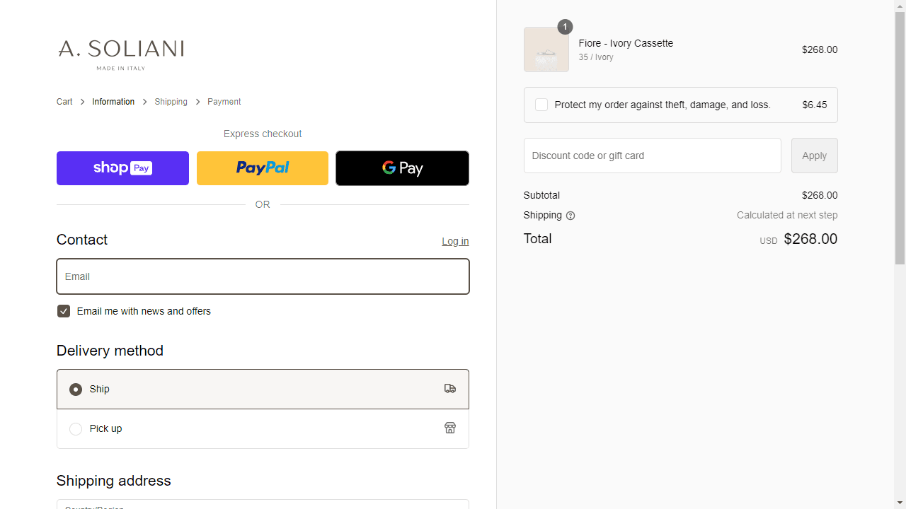 How to apply A Soliani coupon code